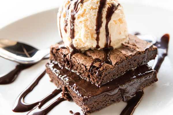 Chocolate Brownie with ice cream