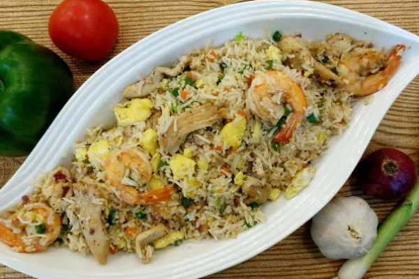 Desi special Mixed Fried Rice ( shrimp , chicken , egg)