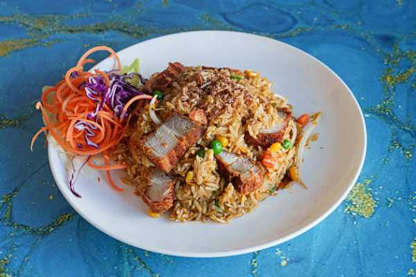 Schezwan Street Garlic Egg Fried Rice