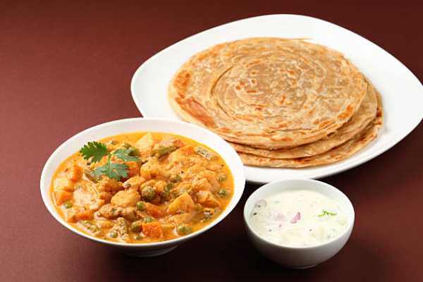 PARATA WITH VEG KORMA