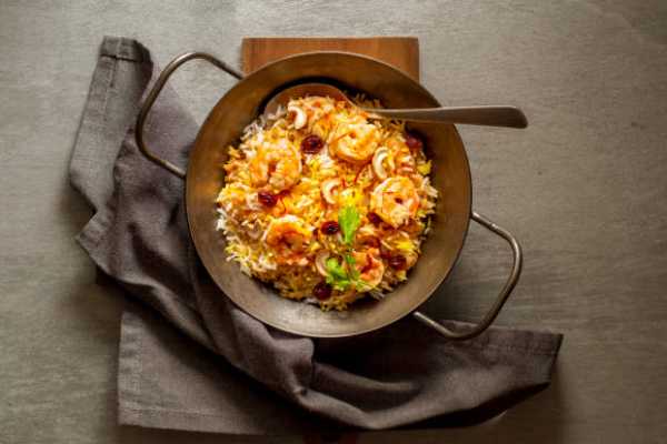 Bucket Shrimp Biryani