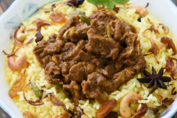 Andhra Mutton Pulav (Boneless)