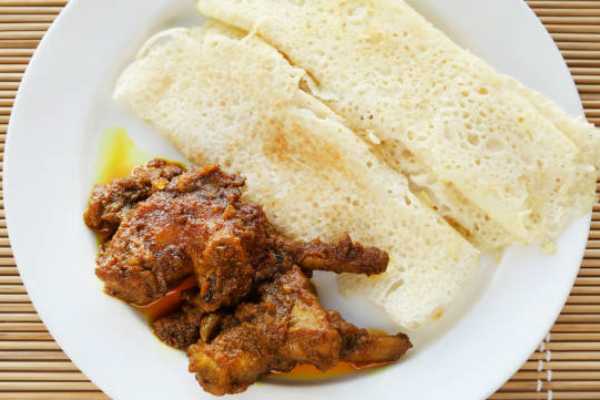 Dosa with Natukodi Fry