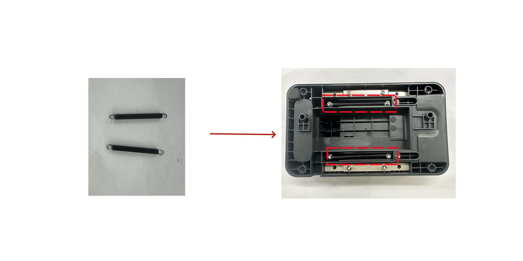 Screen hook drag spring