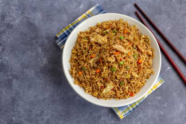 Schezwan Street Garlic Egg Fried Rice