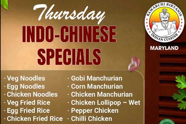 PICK ANY 3 FOR $30 (INDO CHINESE)