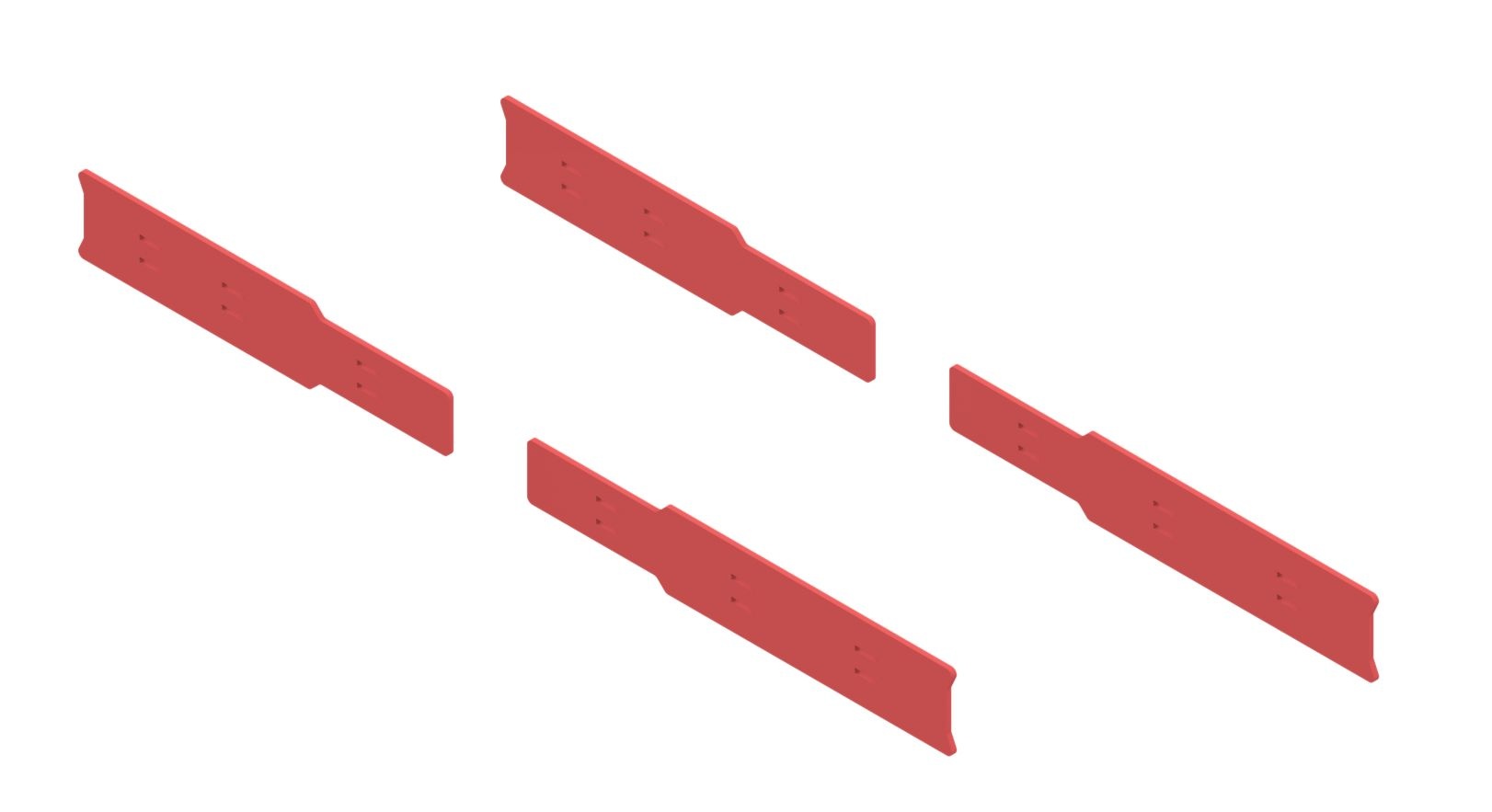 Side rubber for disc brush kit(RED) - #PR-PDU-577B
