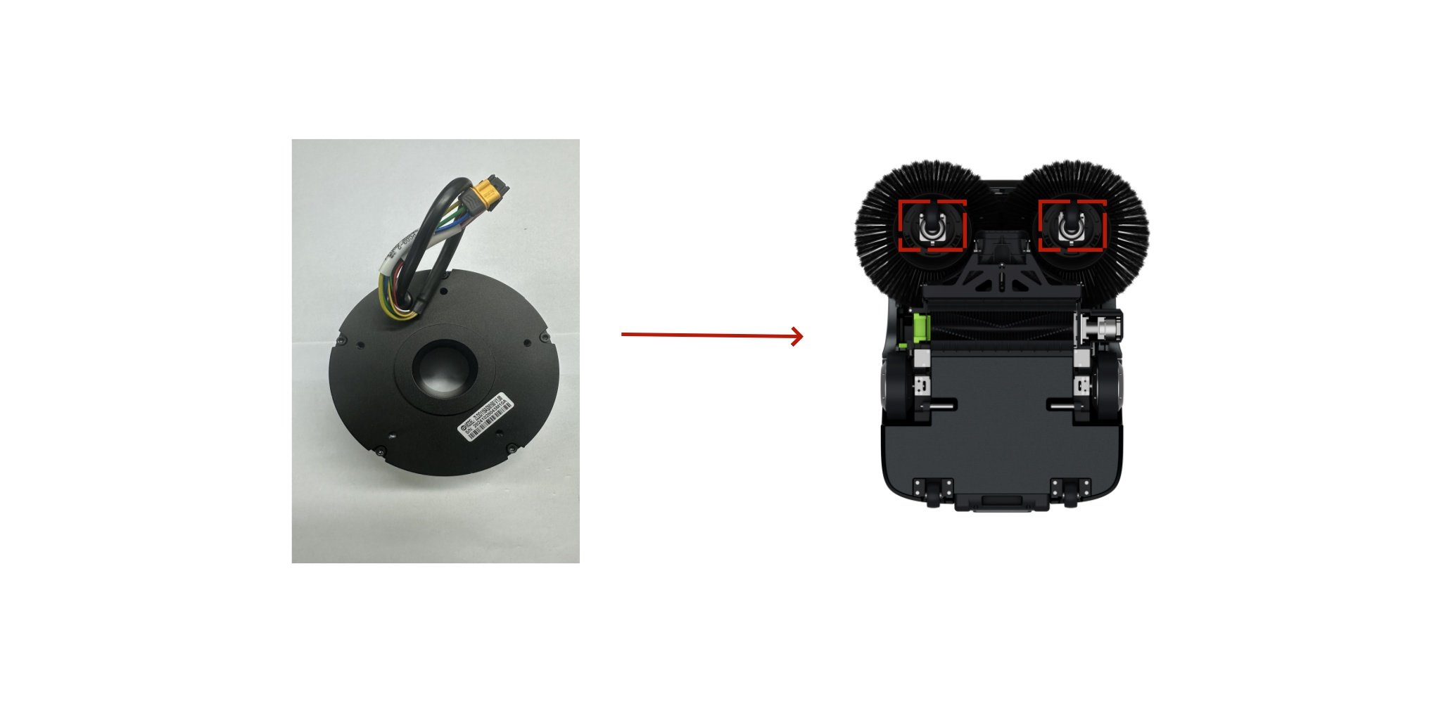 Side brush motor - #PR-PDU-463B