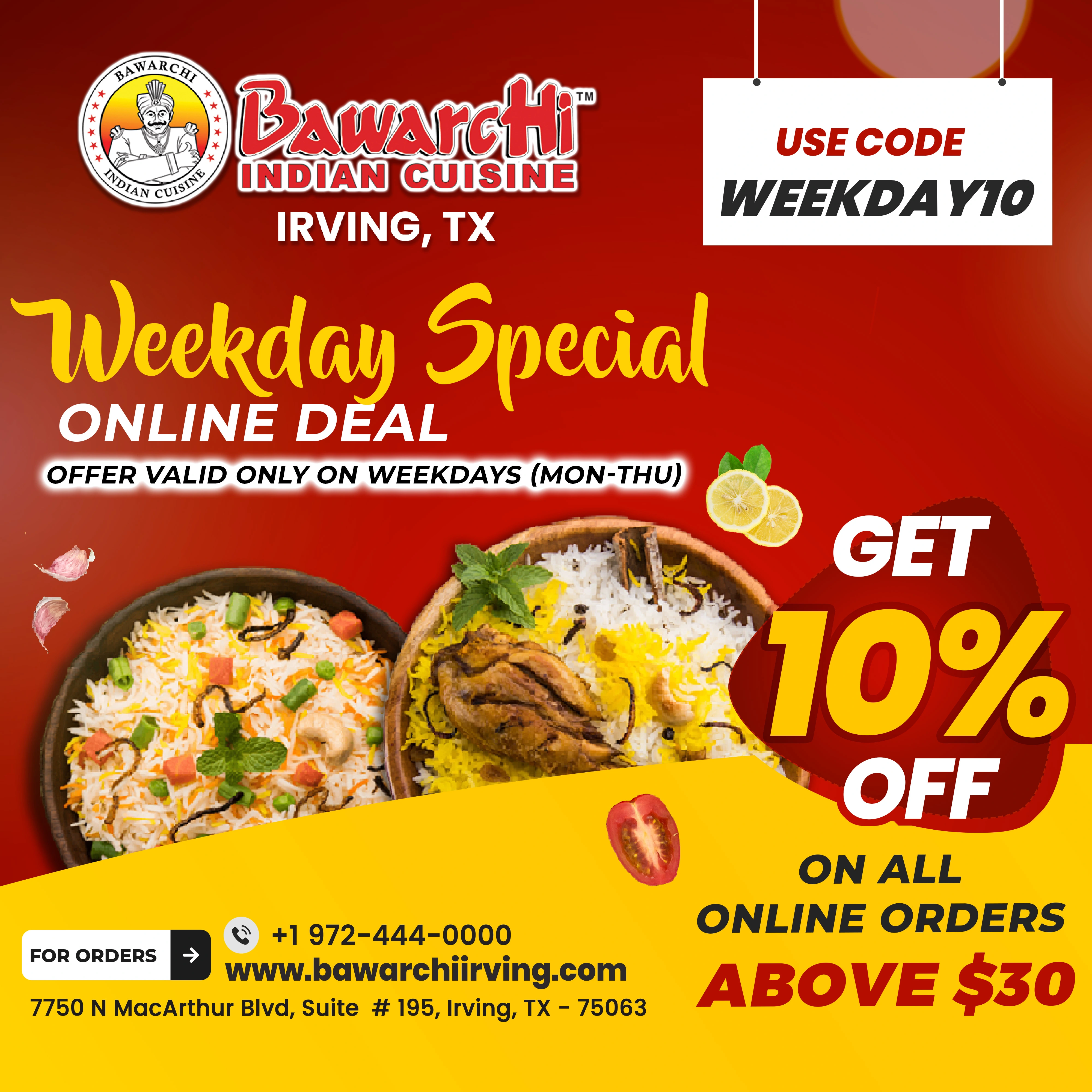 Weekday Special Online Deal