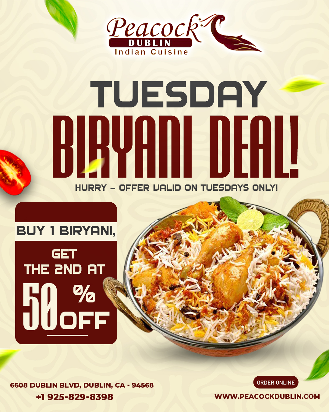 Tuesday Biryani Deal