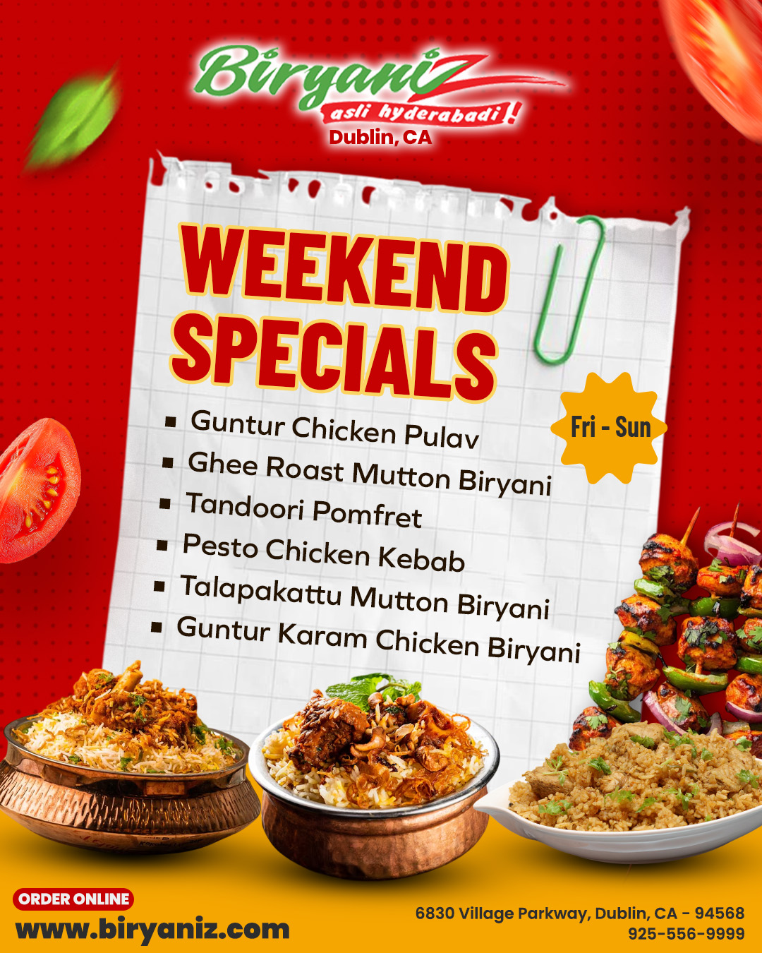 Weekend Specials