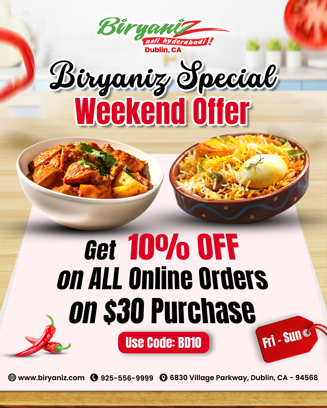 Biryaniz  Special Weekend Offer