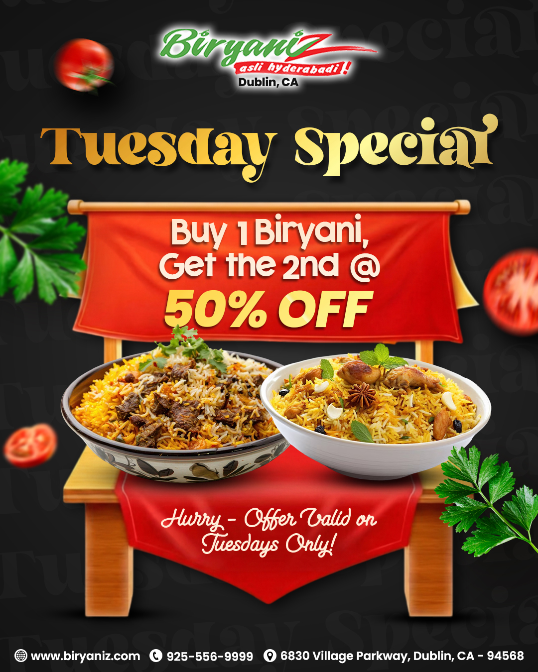 Tuesday Biryani Deal