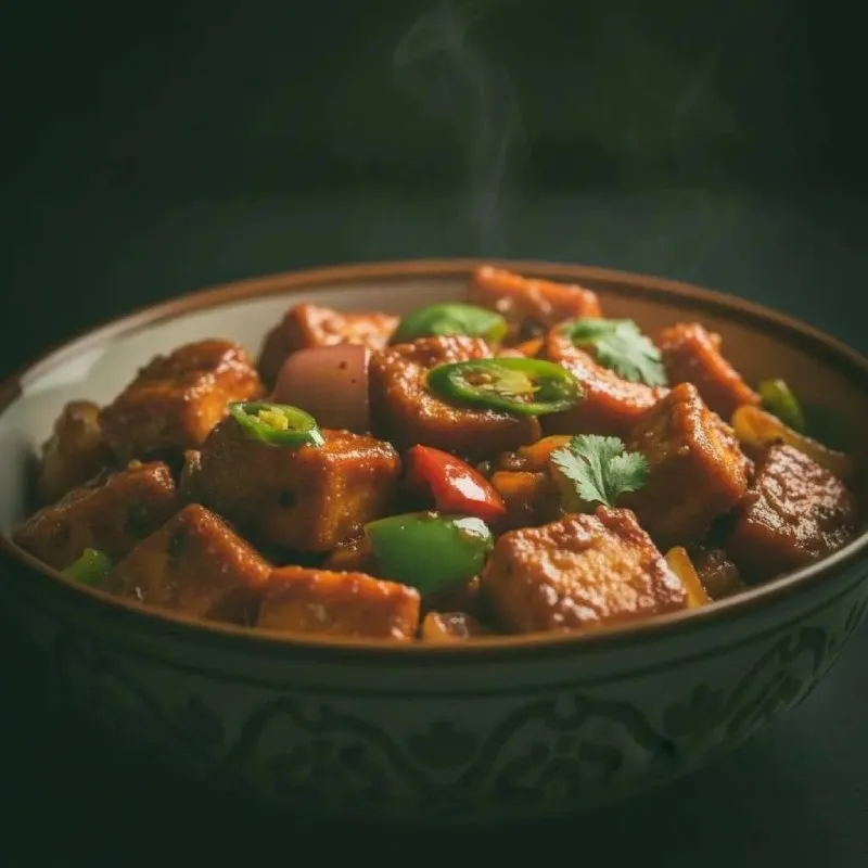 Chilli paneer Indo-Chinese starter at Biryaniz Indian Cuisine
