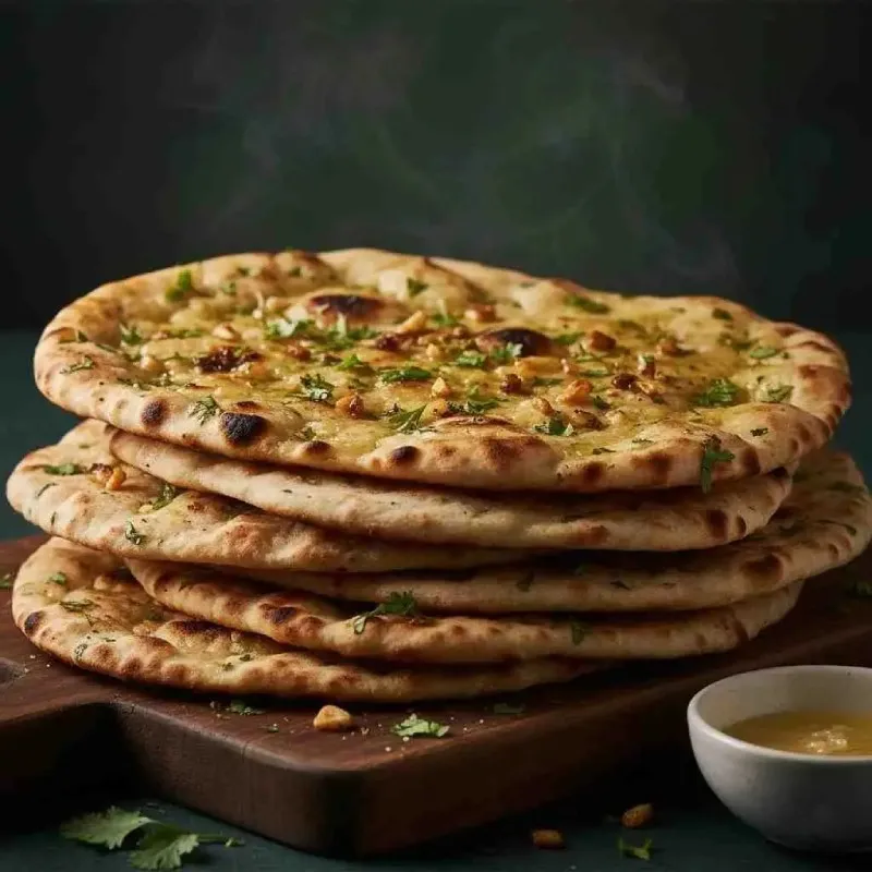 Garlic naan bread at Biryaniz Indian Cuisine
