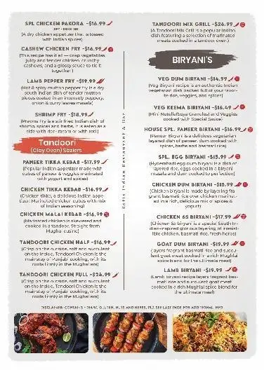 Folded Menu Design Label Sample