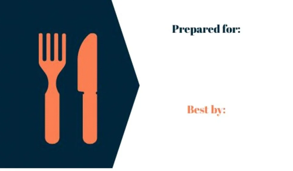 Folded Menu Design Label Sample