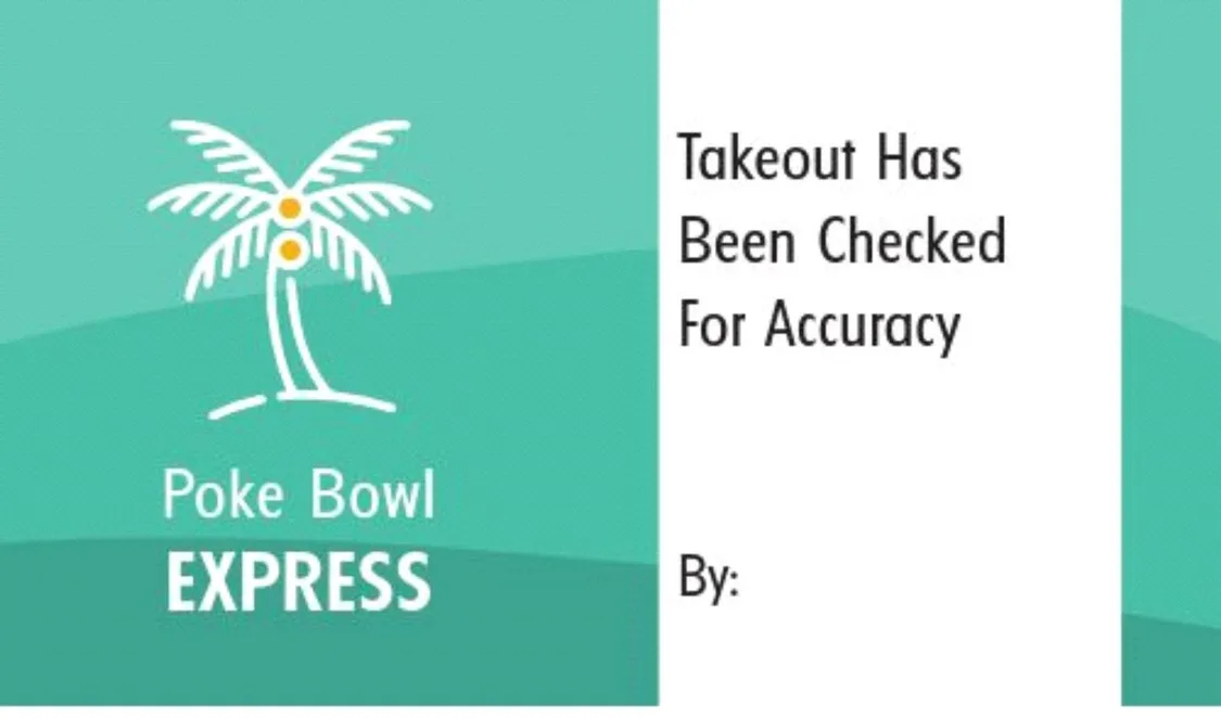 Folded Menu Design Label Sample