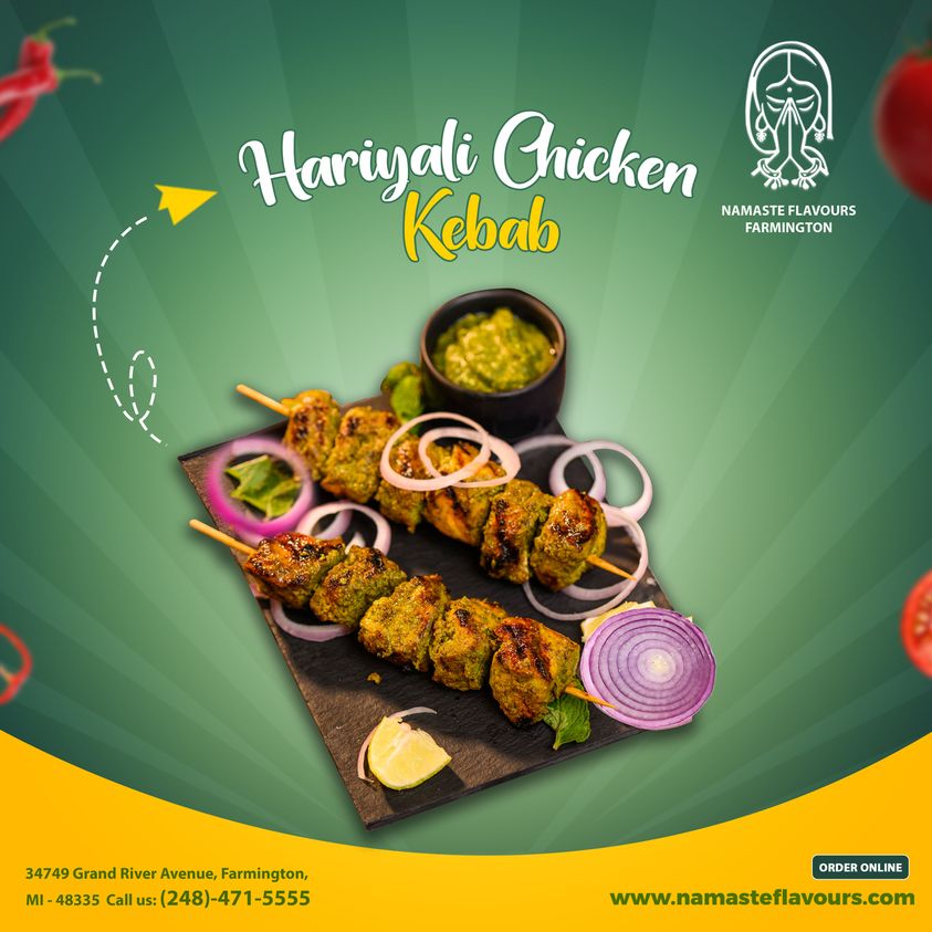 Hot & Delicious Hariyali Chicken Kebab....
