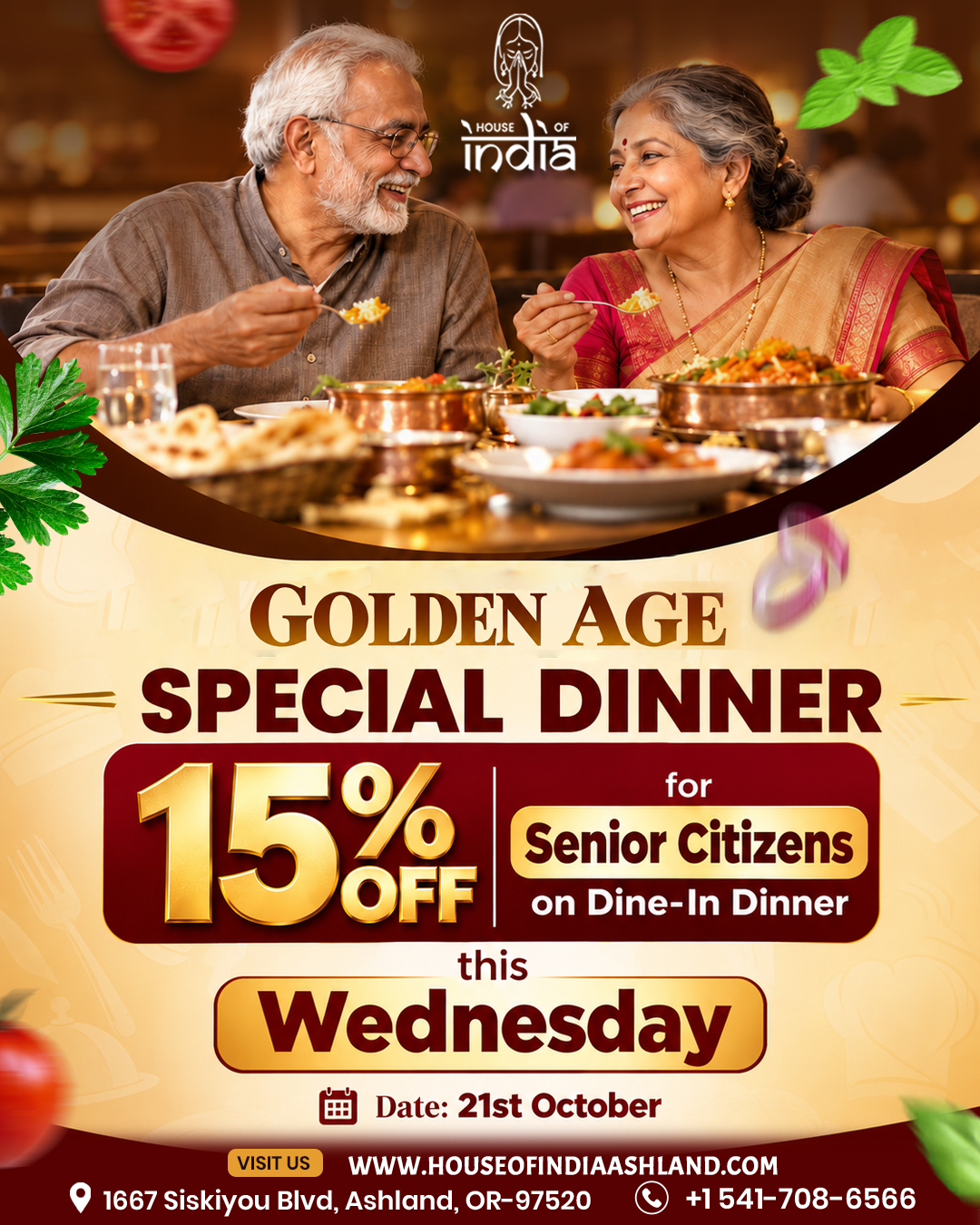 Golden Age Special – Dine & Save!