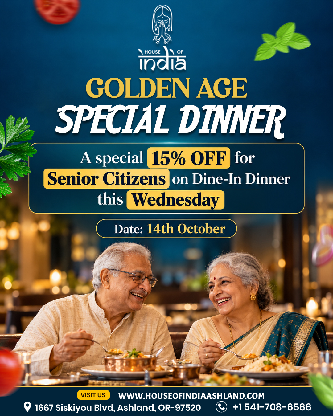 Golden Age Special – Dine & Save!