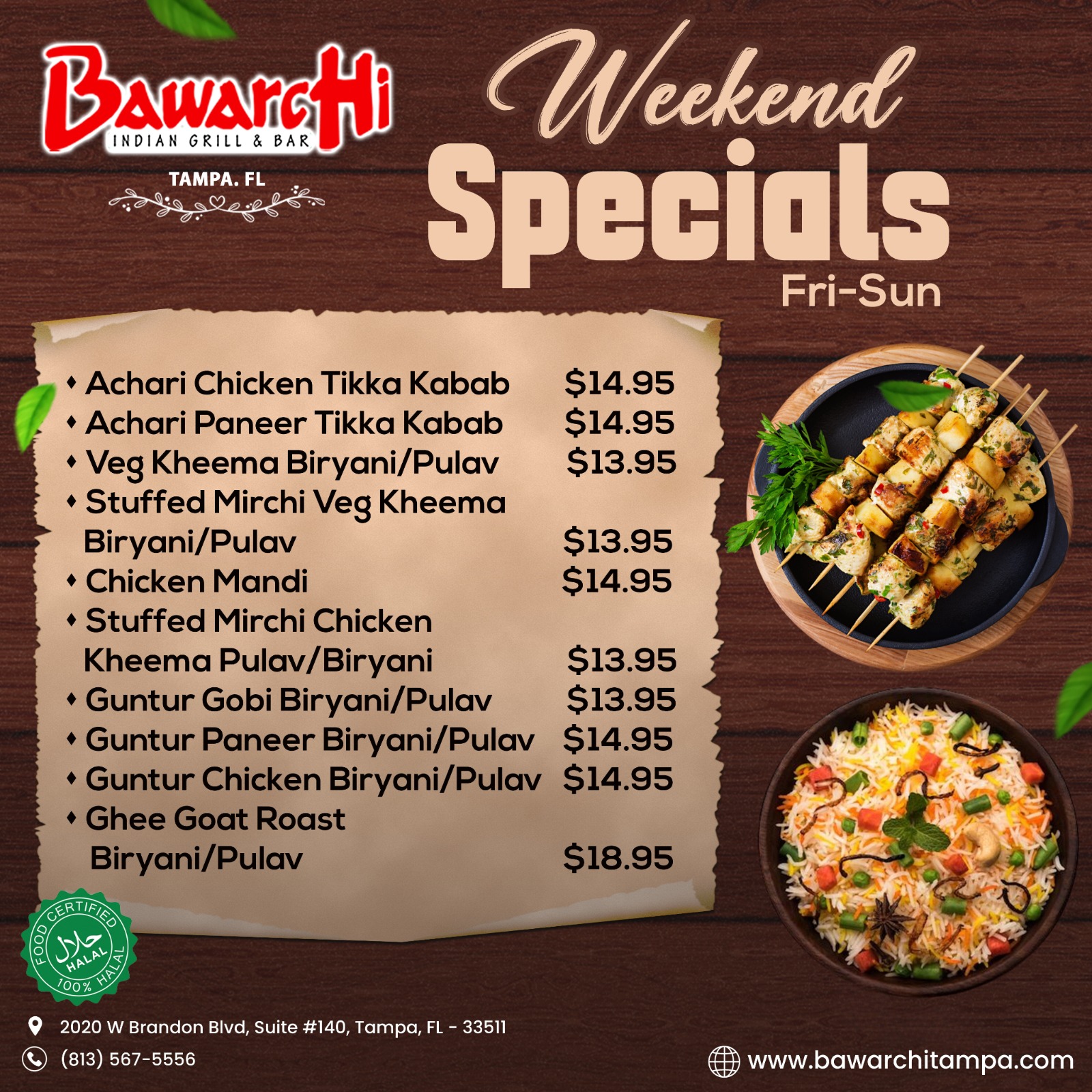 Weekend specials