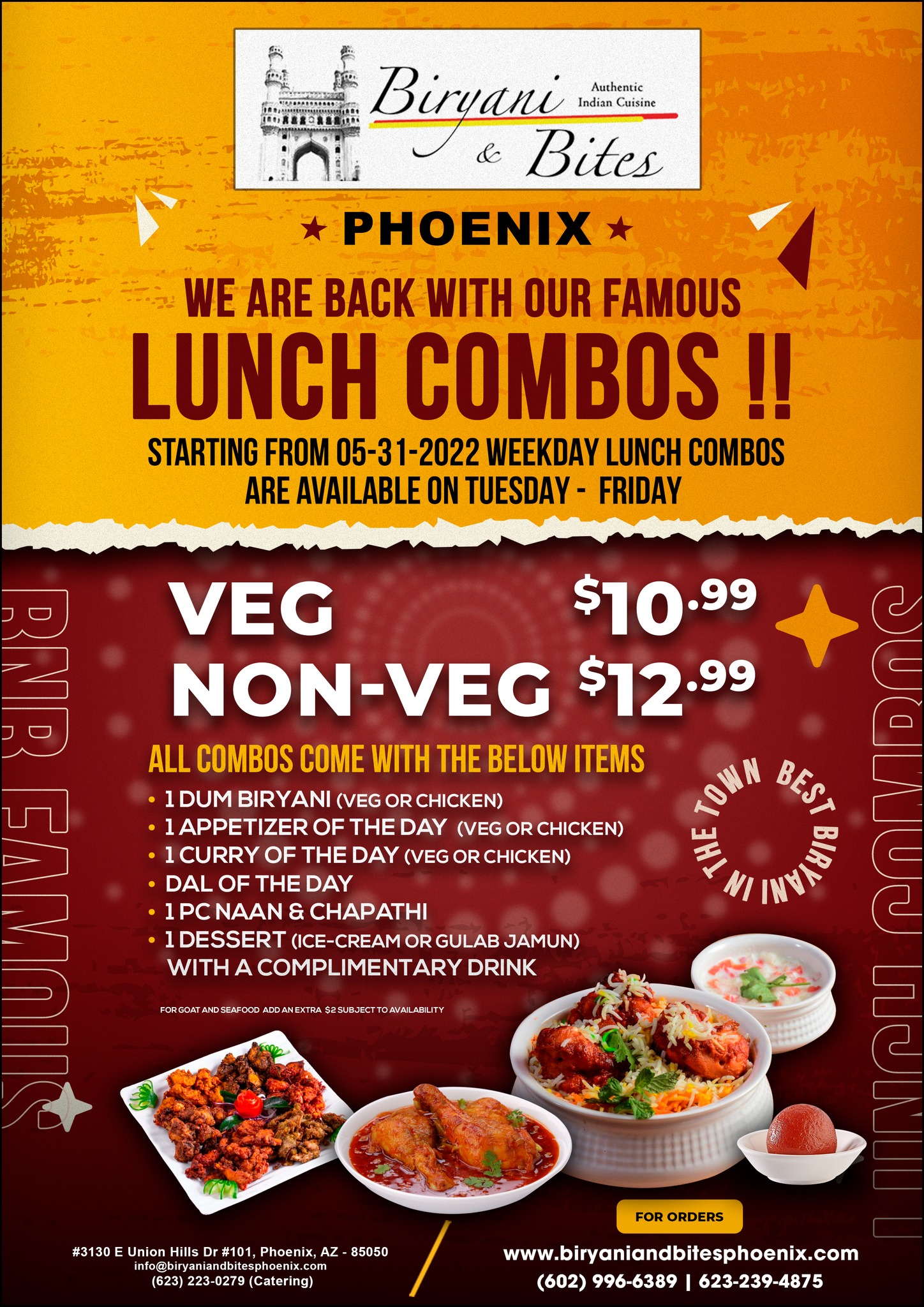 Weekday Lunch Combos 