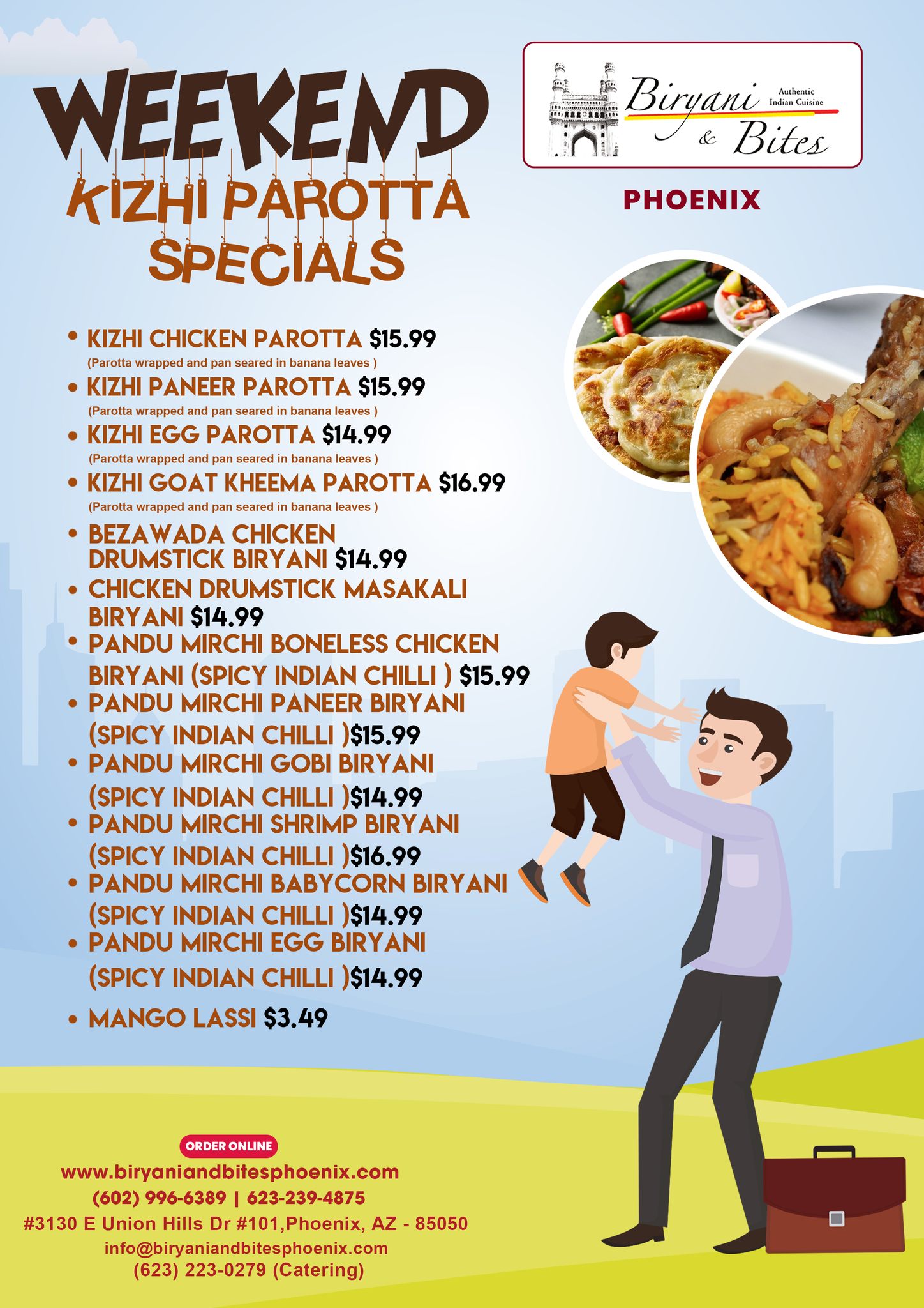 Biryani and Bites » Order Pickup / Delivery