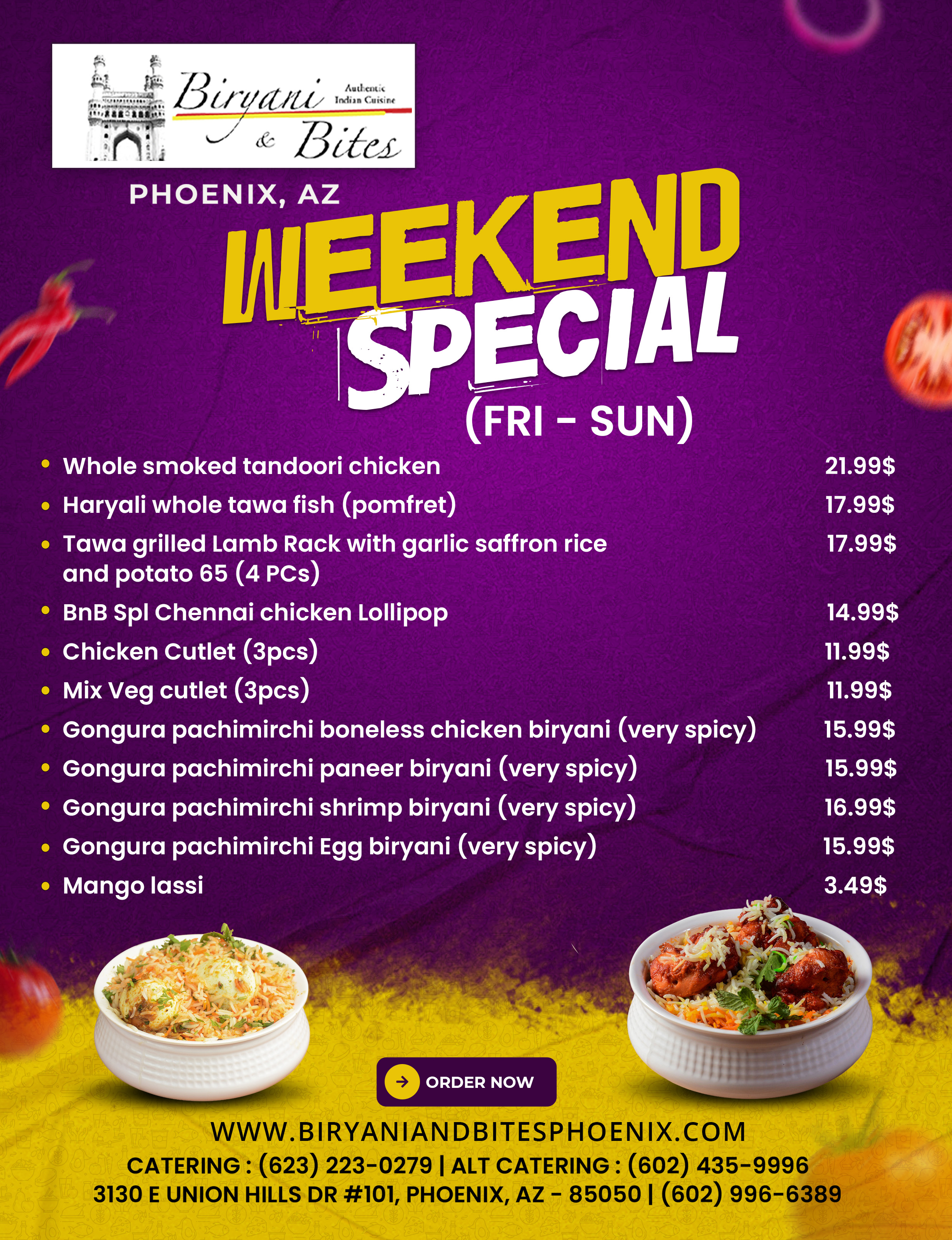 weekend specials