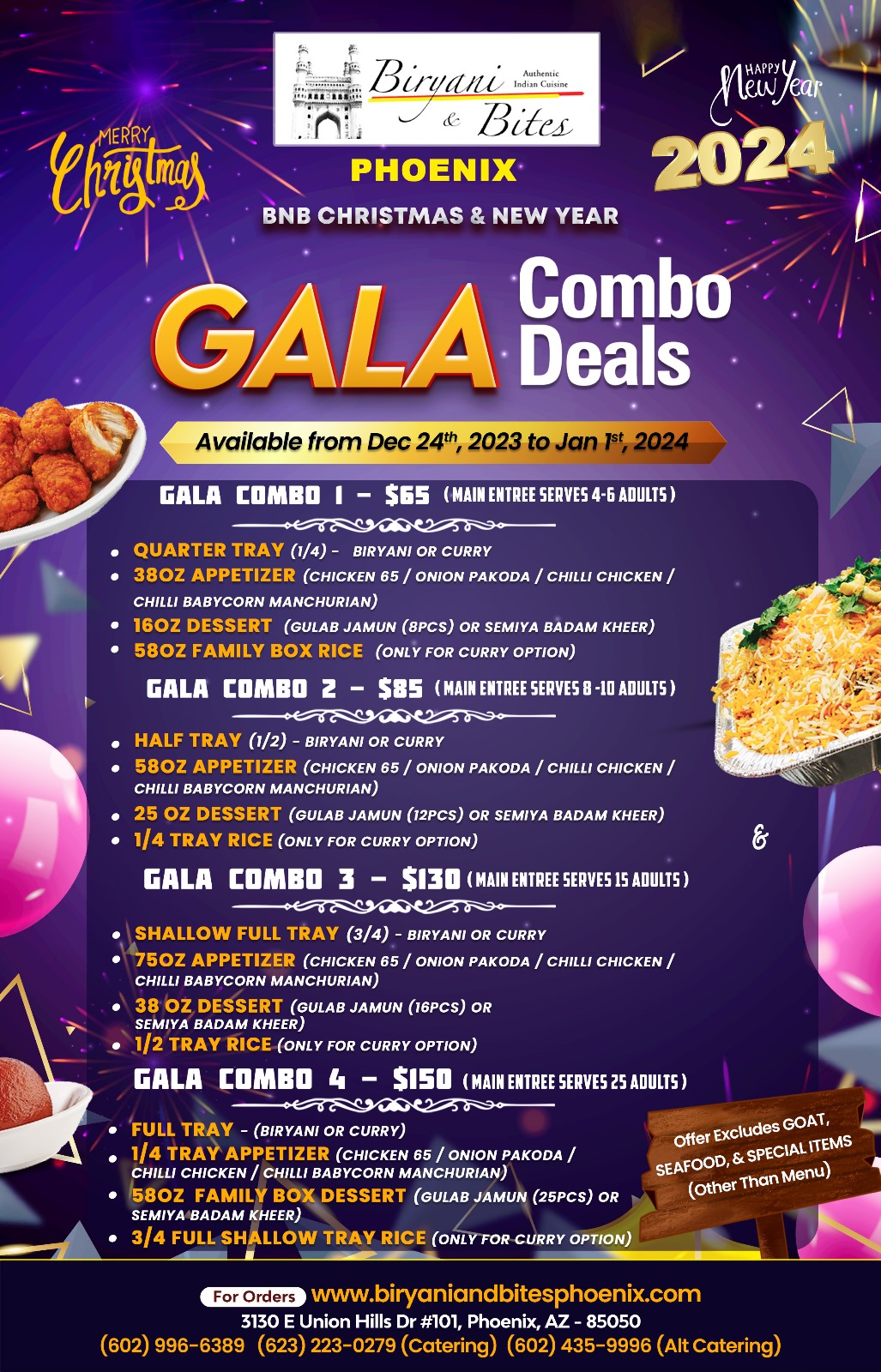 Biryani and Bites » Order Pickup / Delivery