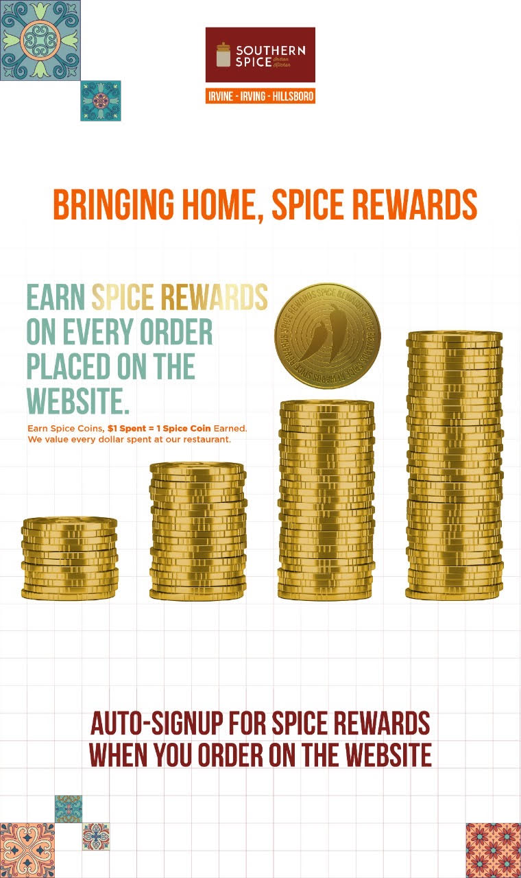 Earn SPICE REWARDS for every order placed on our website.