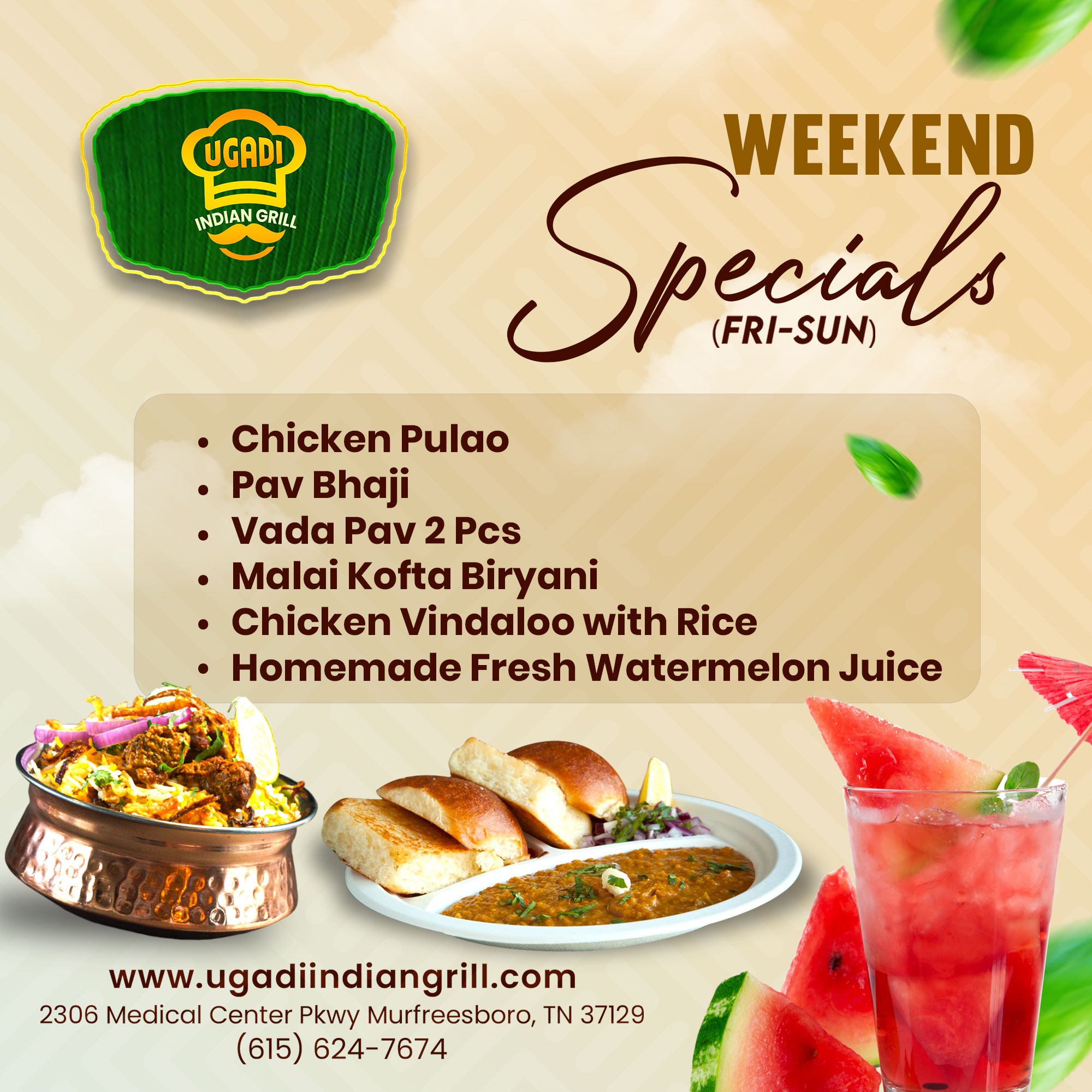 Ugadi Indian Grill » Home