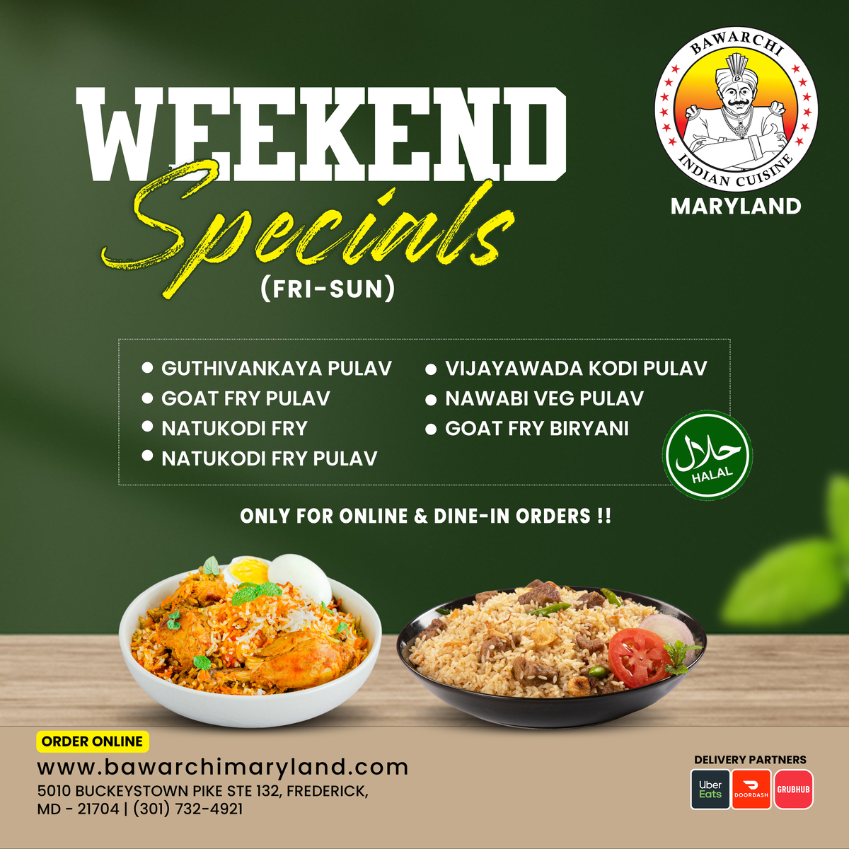 Weekend Specials 