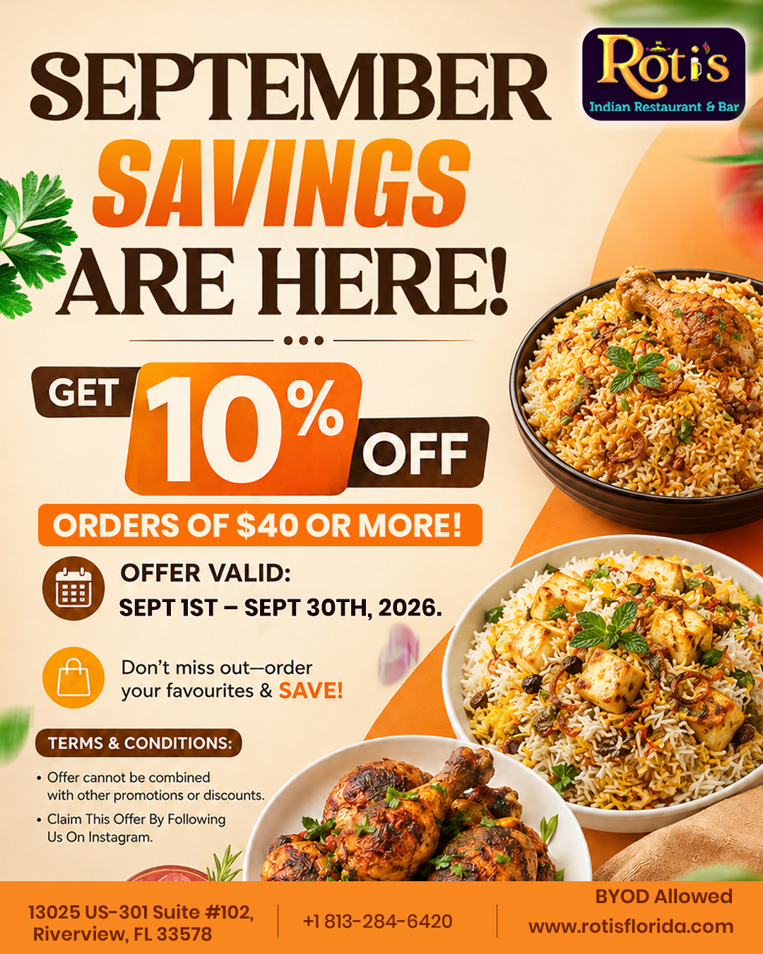 Enjoy 10% OFF on orders of $40 or more throughout September!
