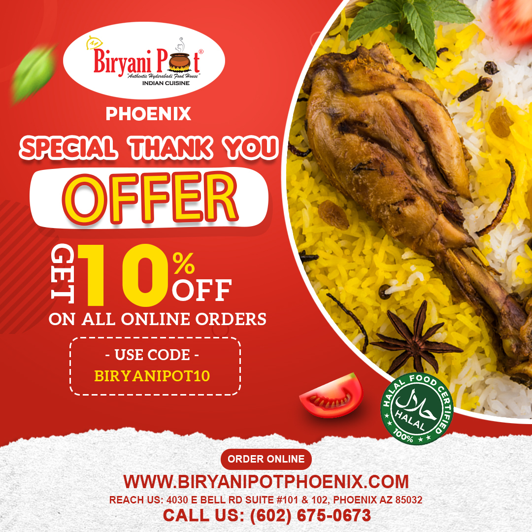Special Thank You Offer! Get 10% off  Use Code BIRYANIPOT10