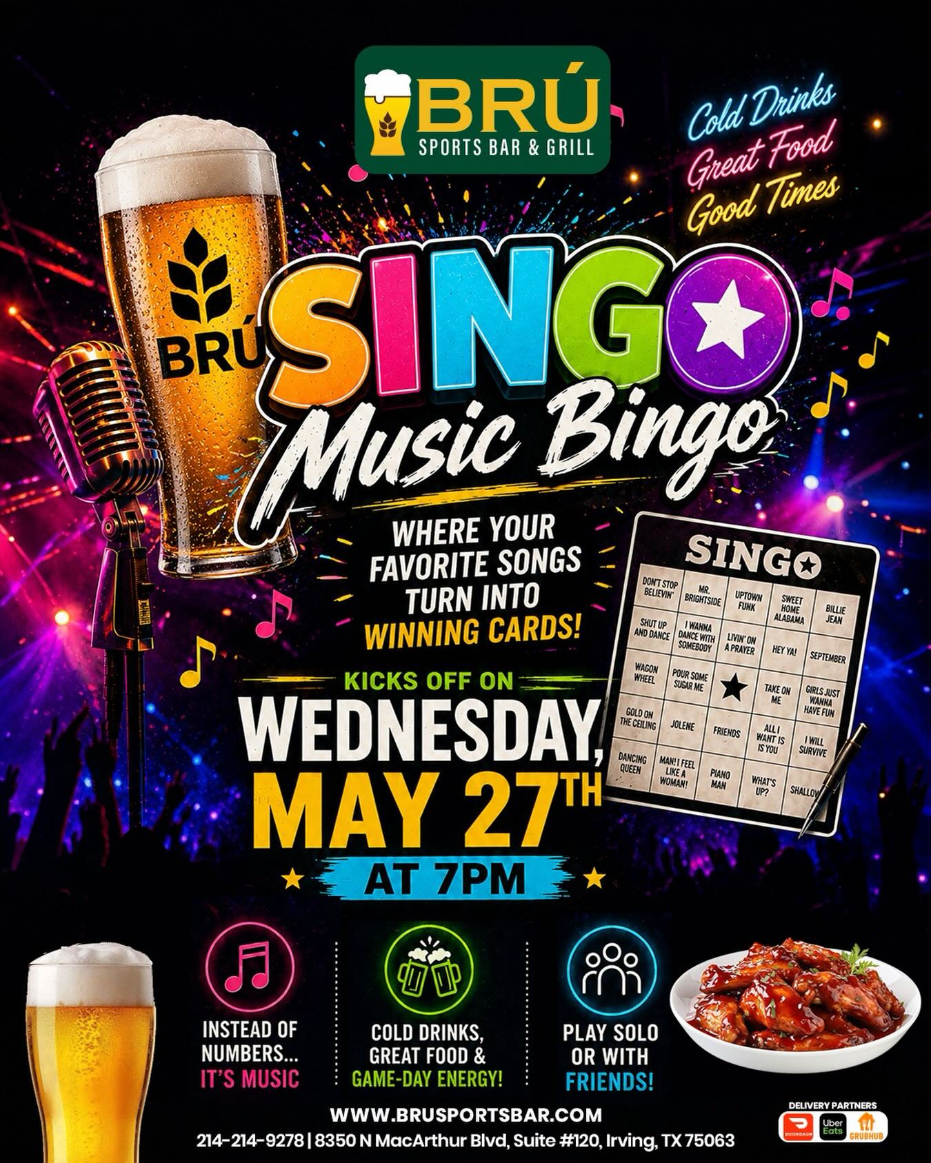Singo Music Bingo