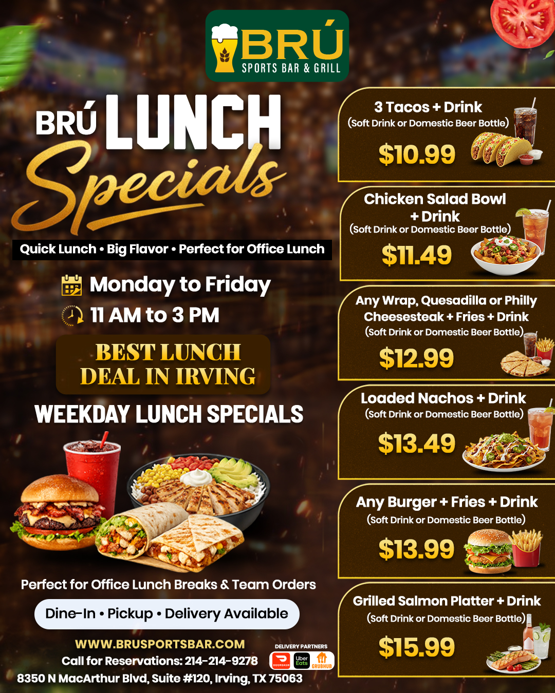 Weekday Lunch Specials 