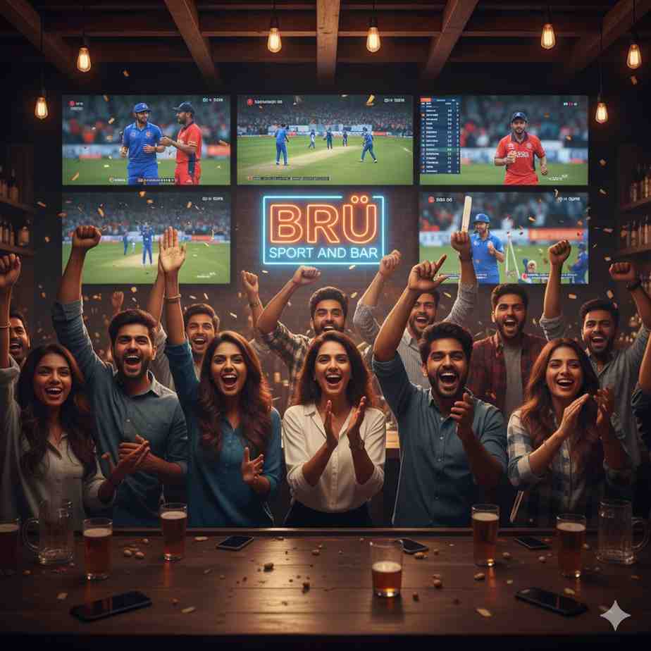 Contact area of Bru Sports Bar & Grill with welcoming ambiance