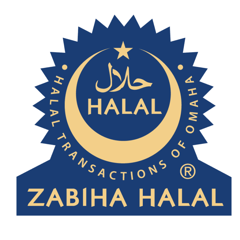 Zabiha Halal Certified logo for Bawarchi Biryanis in Schaumburg, IL