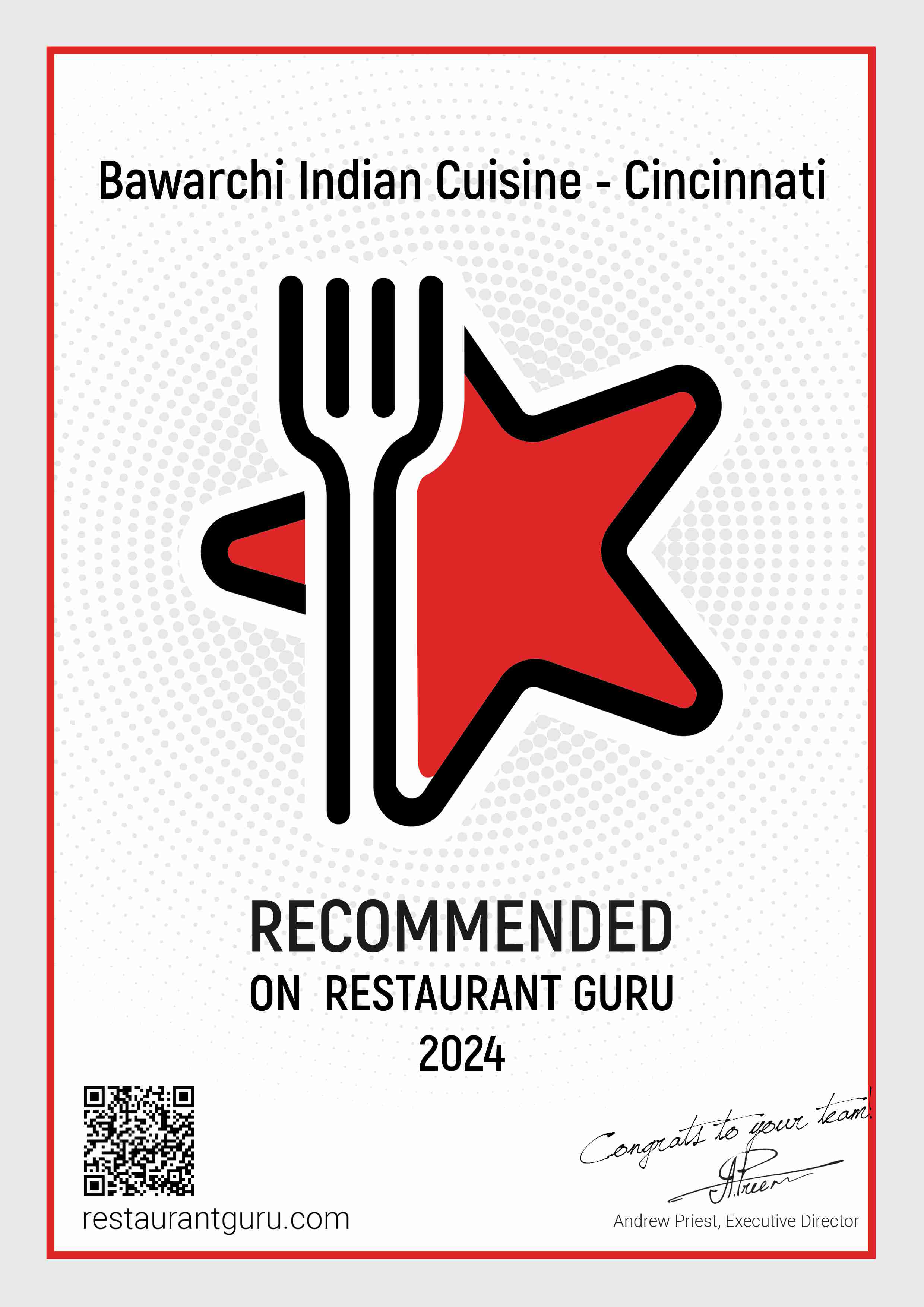 RestaurantGuru Certificate
