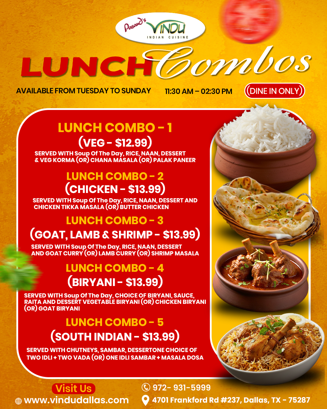 Weekday Lunch Specials 