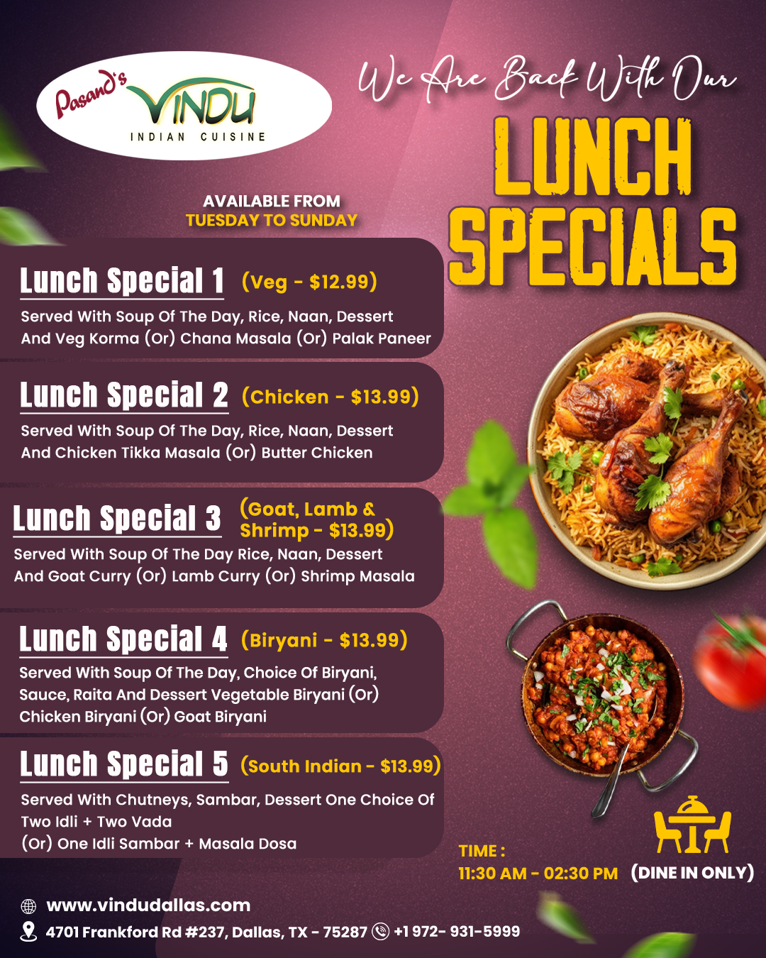 Lunch Specials!