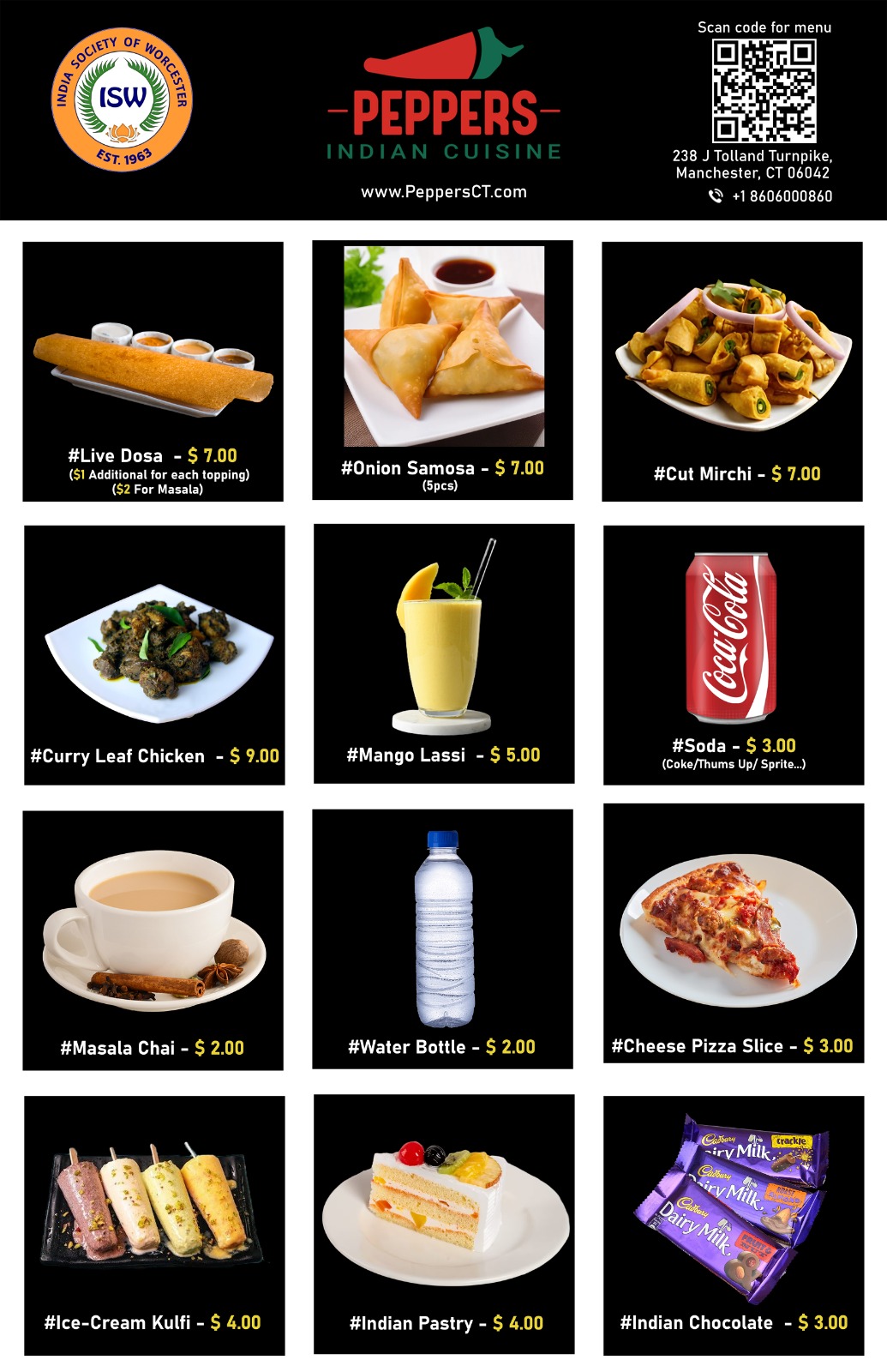 Bawarchi Biryanis Framingham,MA Indian Restaurant in Framingham » PEPPERS INDIA DAY 2023 MENU