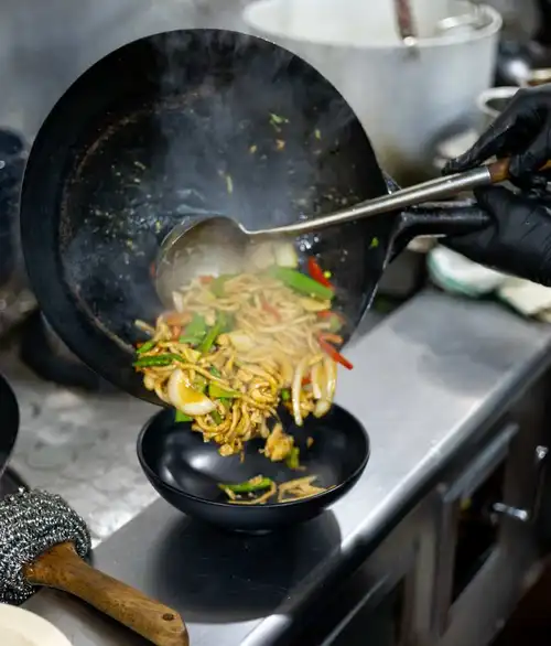 cooking food