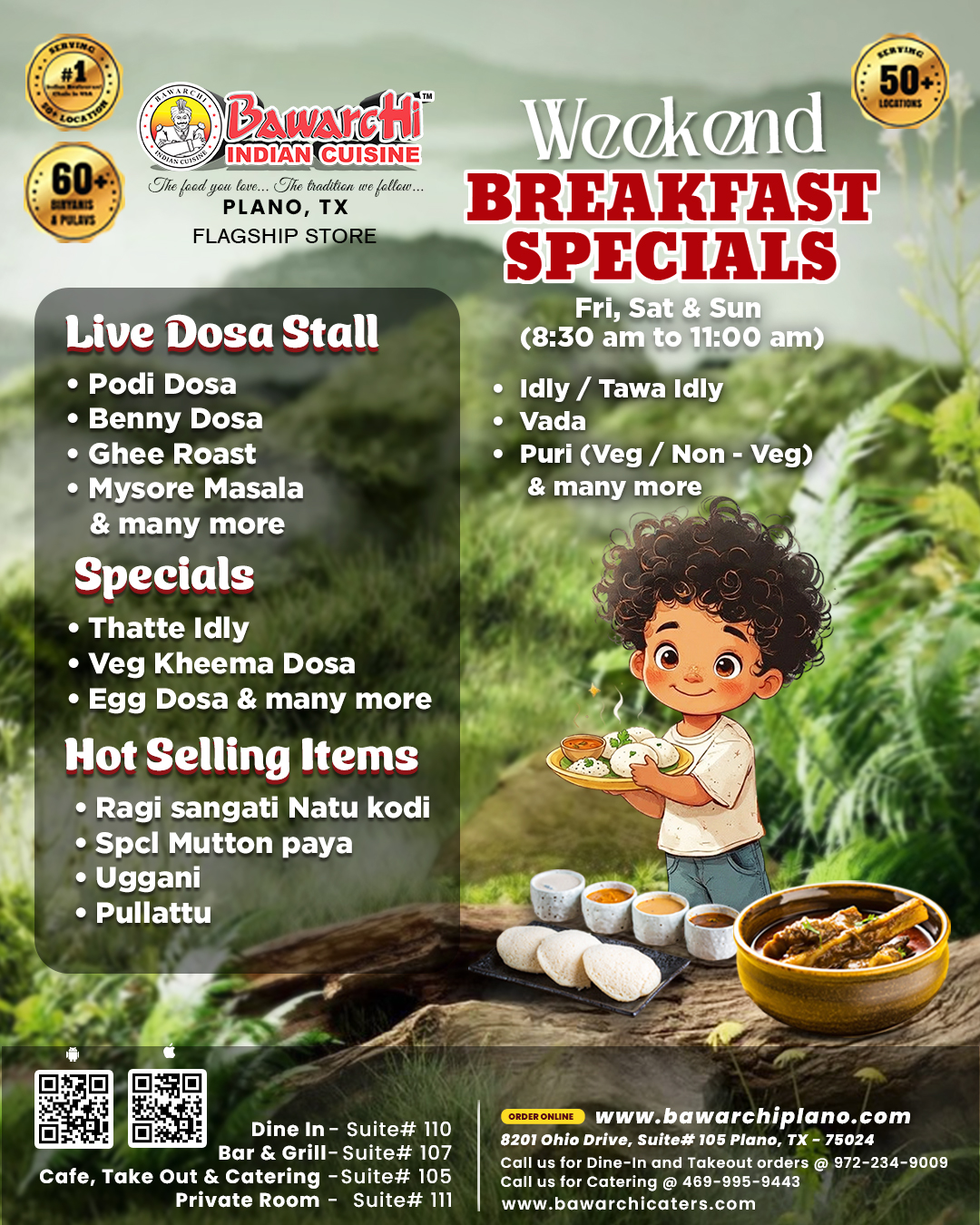 Weekend breakfast specials