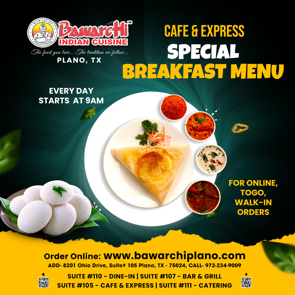Special Breakfast Menu