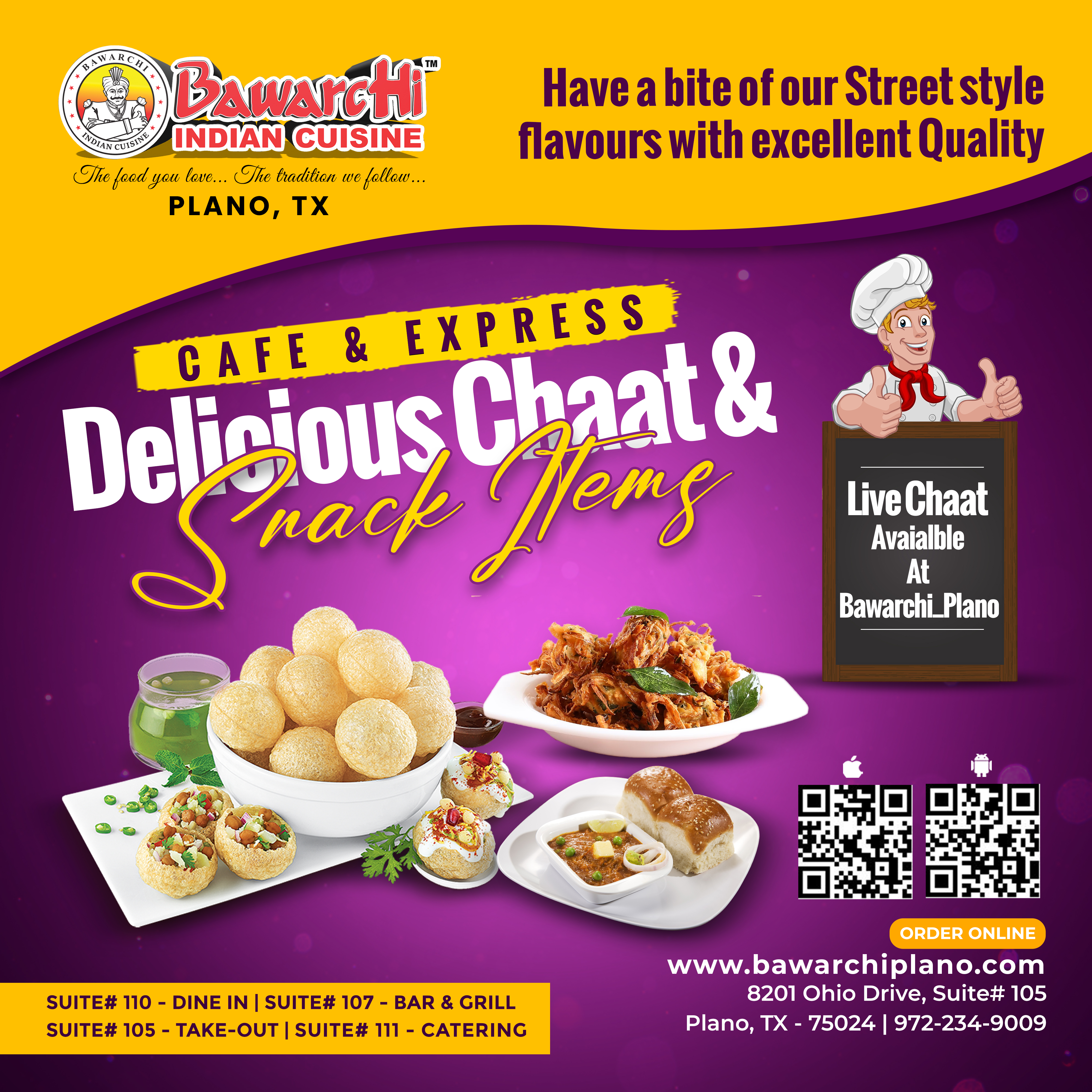 chaat and snack items available