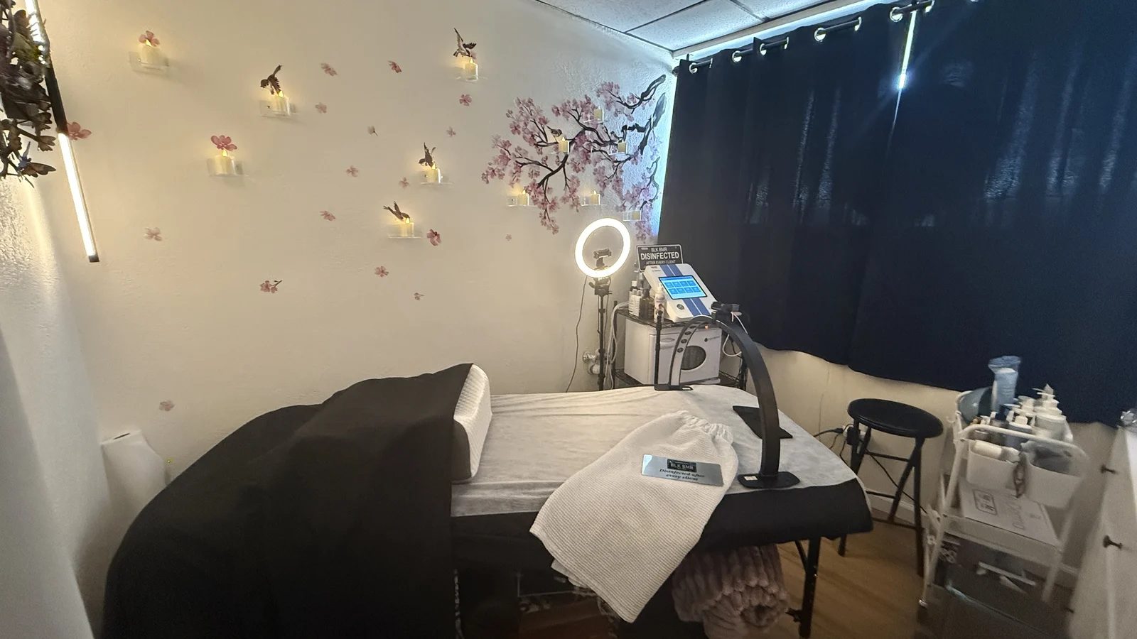 Treatment room at BLK BMR Skin Bar in Albuquerque