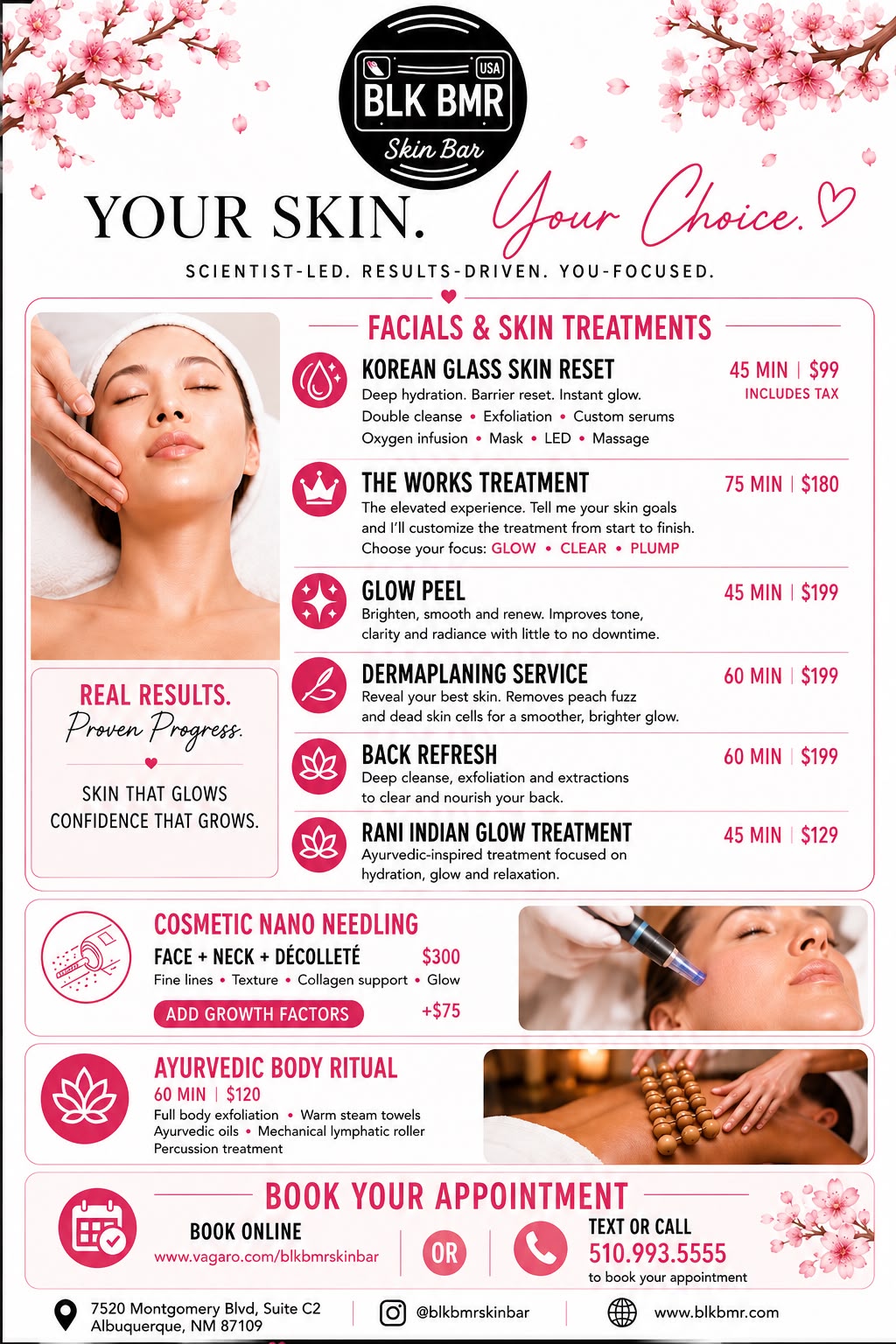 Clinical Treatment Price List
