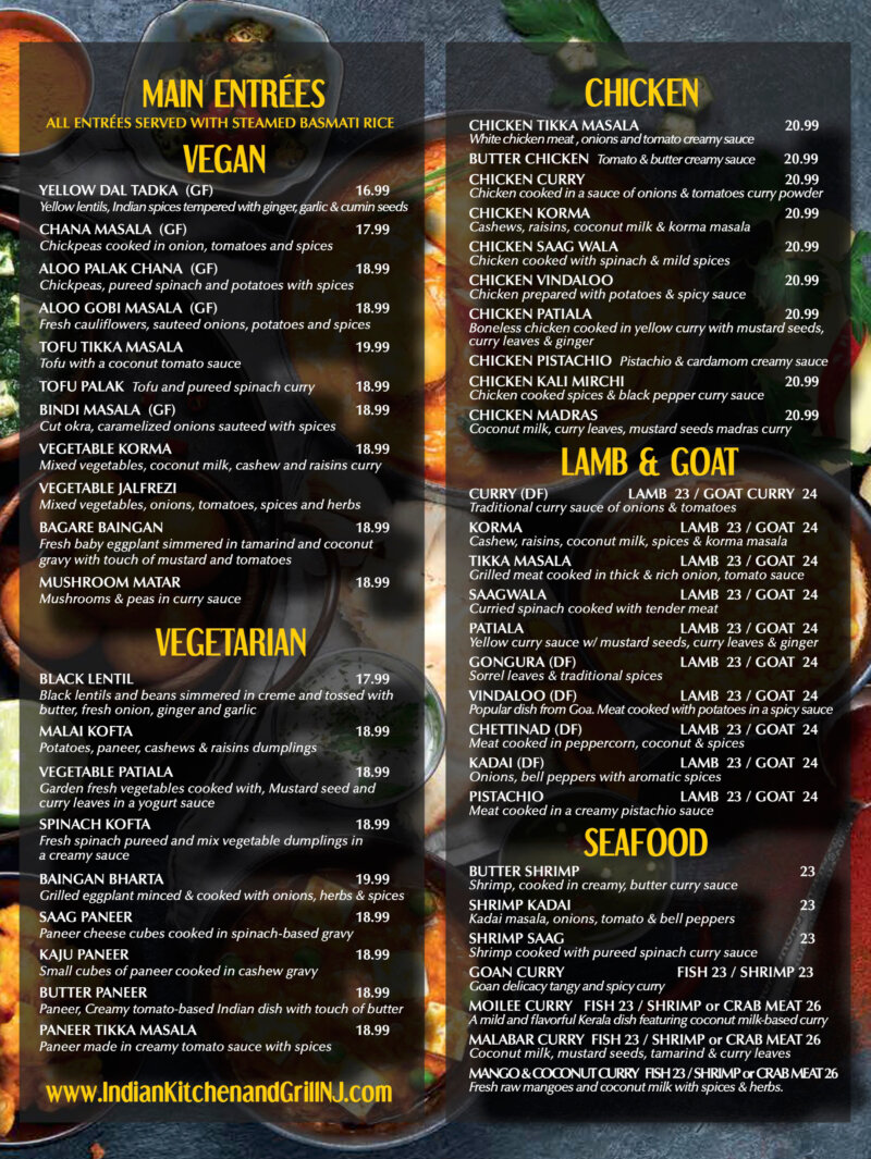 dinner menu
